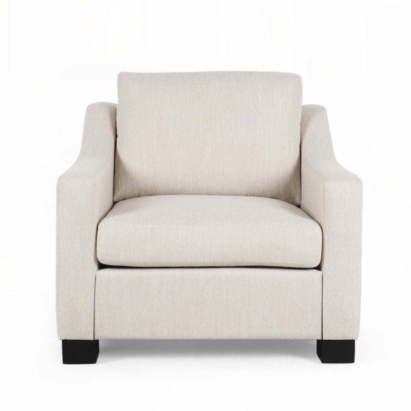 Fauteuil club rembourré, Beige