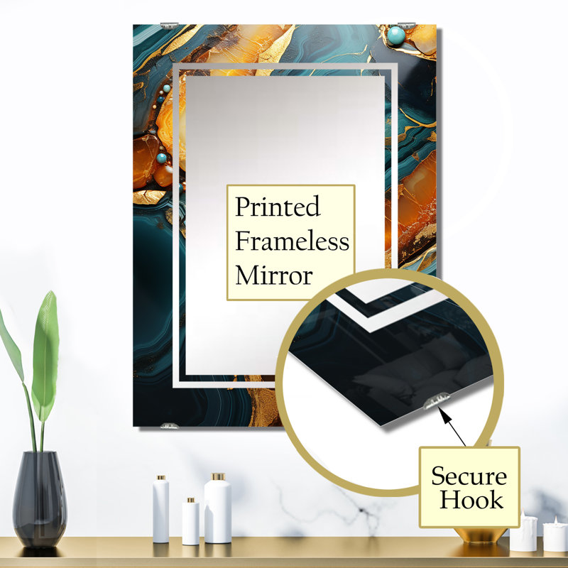 Miroir mural Topaz Agate Granite V - MIR137647, 32 po x 24 po