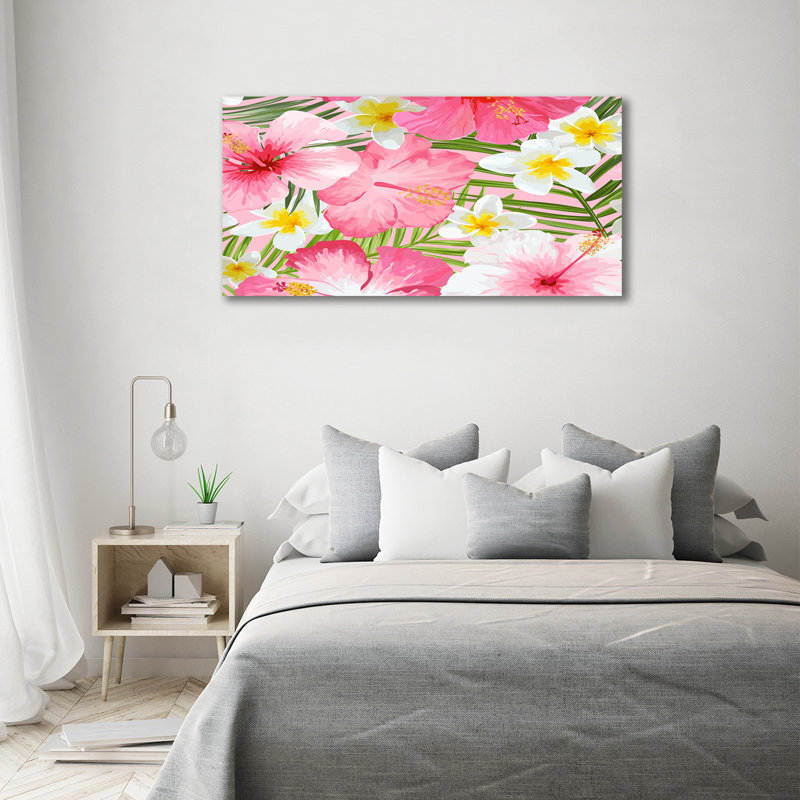 Tropical Flowers - Wrapped Canvas Print