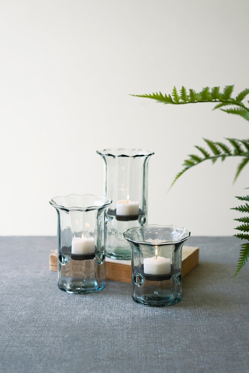 7'' H Glass Tabletop Votive Holder