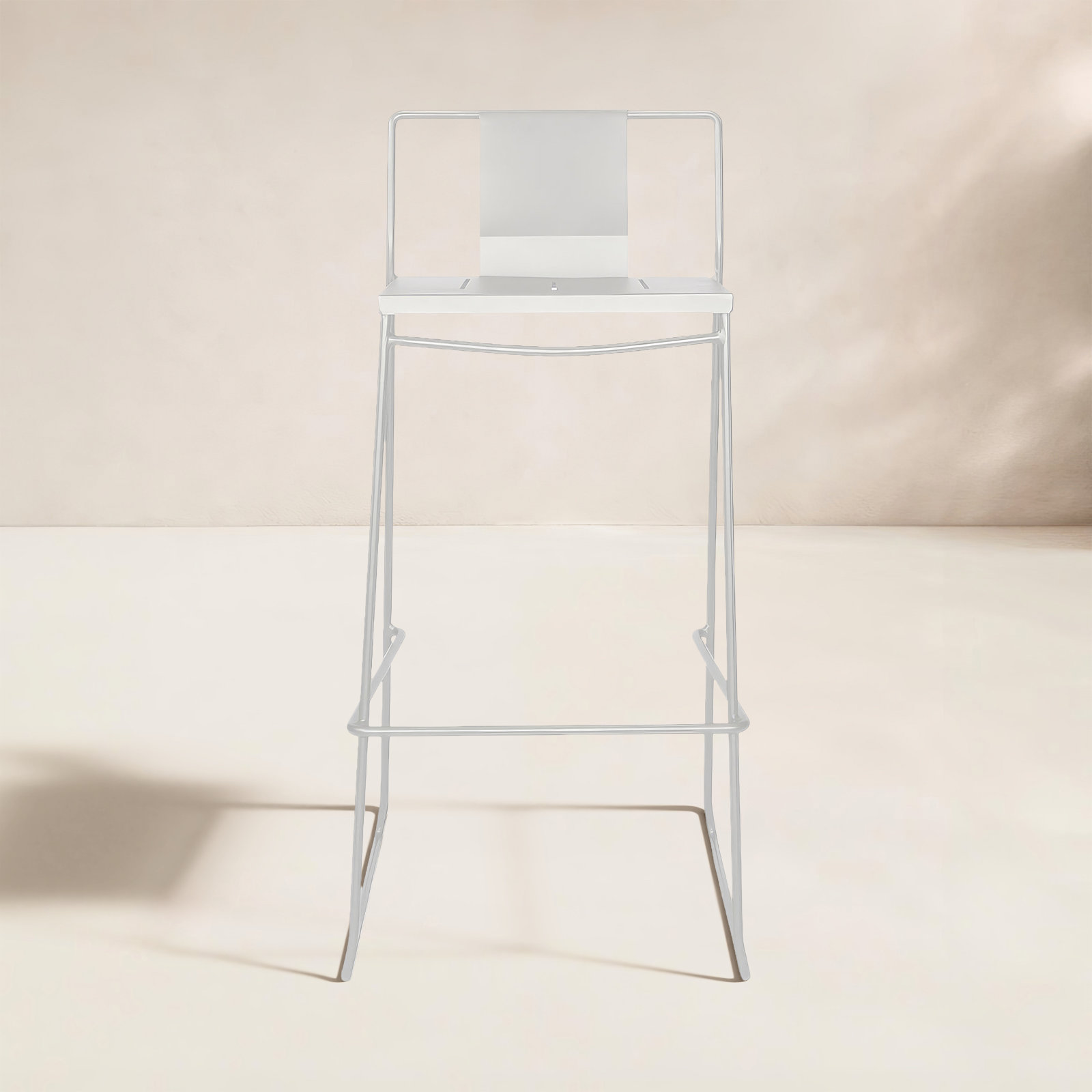 Avers 36.75'' Outdoor Bar Stool, Matte White