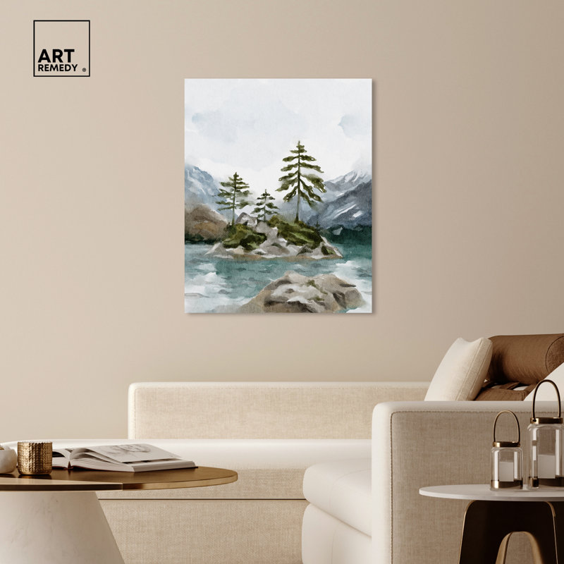 Lac froid d'hiver, Toile tendue, H 45 po x l 36 po