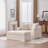 43.9" W Chenille Slipcovered Accent Armchair With Ottoman-832846118