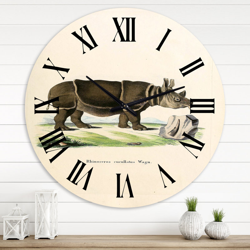 Horloge murale rétro Rhinoceros, Grand