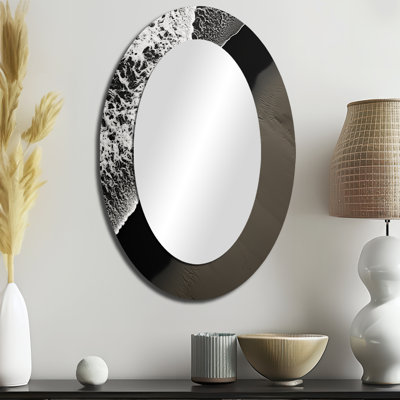 Beach Photo Seaside Minimalisme VI - Miroir mural ovale côtier