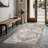GLN Rugs Vintage Collection - Machine Washable Area Rug, Vintage Washable Rug, Non Slip Area Rug, Low Pile Living Room Rug, Bedroom Rug, Bathroom Rug - Easy Clean (Beige and Blue Rug)-66446177