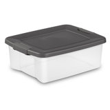 Sterilite ShelfTotes Clear Latched Plastic Storage Container