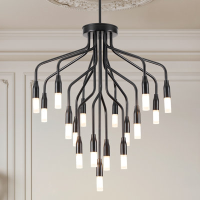 17-light Black Chandeliers, Ceiling Light For Dining Living Room