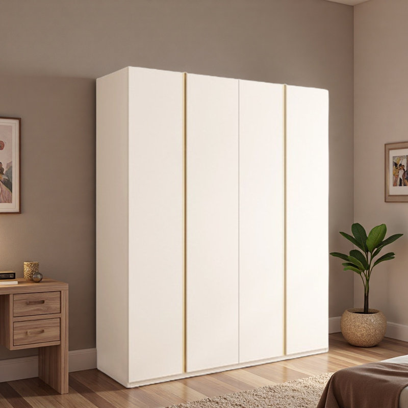 Simple Solid Color Wardrobe, 79" H x 54" W x 24" D