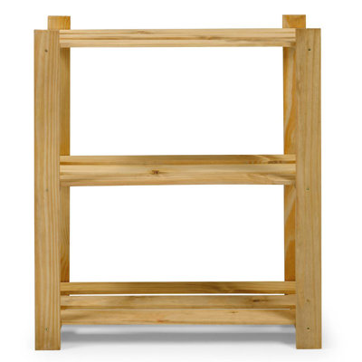 Utility 29.53'' W Solid Wood Shelving Unit