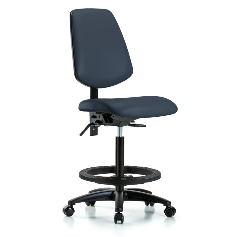 Chaise de dessin Jana, Roulettes, Bleu impérial, Inclus
