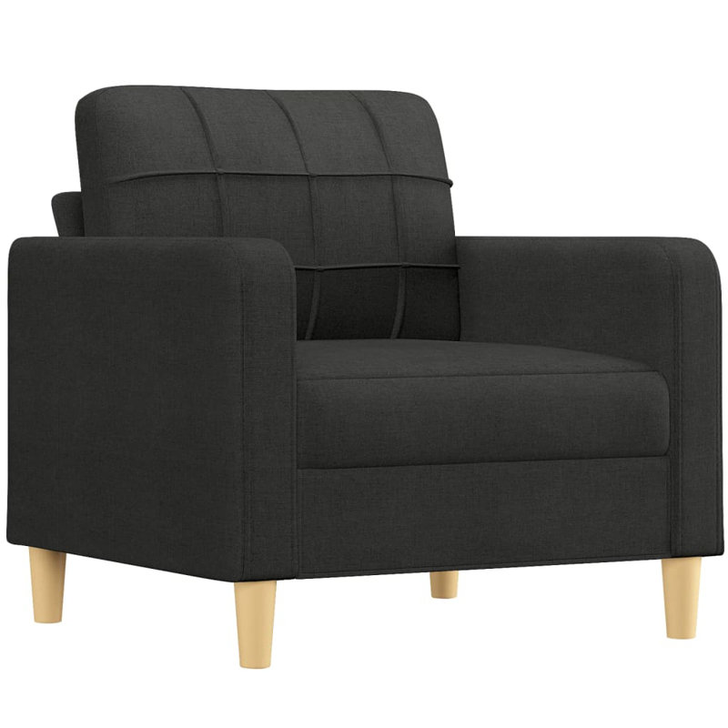 Pemberly Upholstered Armchair, Black 100% Polyester