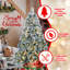Arbre de Noël enneigé 4 pi avec aiguilles de pin et feuilles d'eucalyptus, 150 lumières DEL blanc chaud, 404 pointes, branches articulées, support en métal - arbre artificiel enneigé pour la décoration des Fêtes