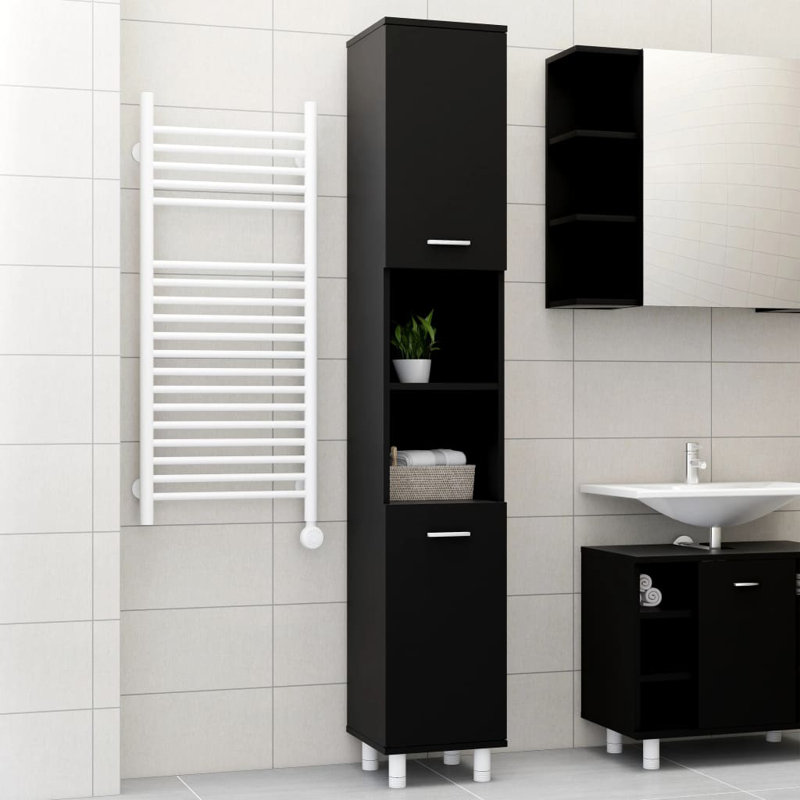 Avrey Linen Cabinet, Black
