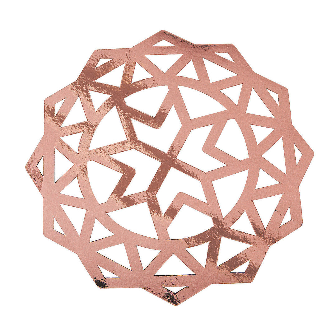 Isabeth Polyester Geometric Charger (Set of 24) The Party Aisle™