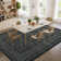 Checkered Machine Washable Area Rugs with Non-Slip Backing Contemporary Geometric Accent Rugs Soft Low Pile Indoor Carpet for Living Room