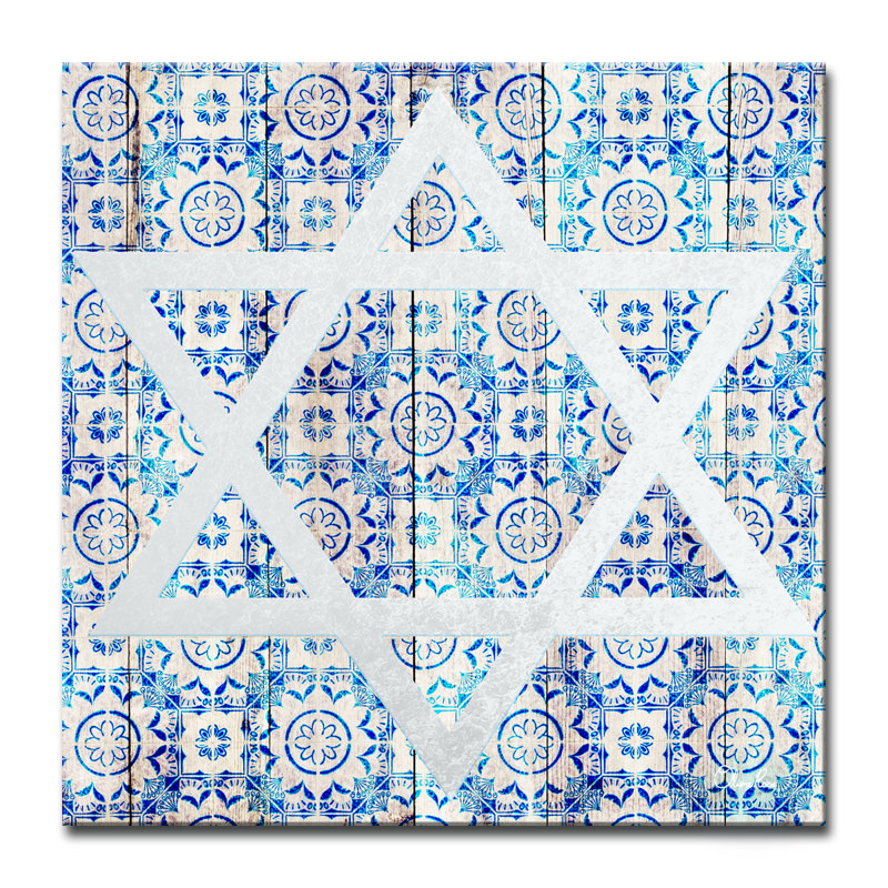 « star of david iv », impression sur toile enroulée sur toile, H 40 po x l 40 po x P 1,5 po