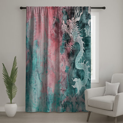 Dragon Window Curtains, Mythical Sheer & Blockout Curtains - 1 Panel