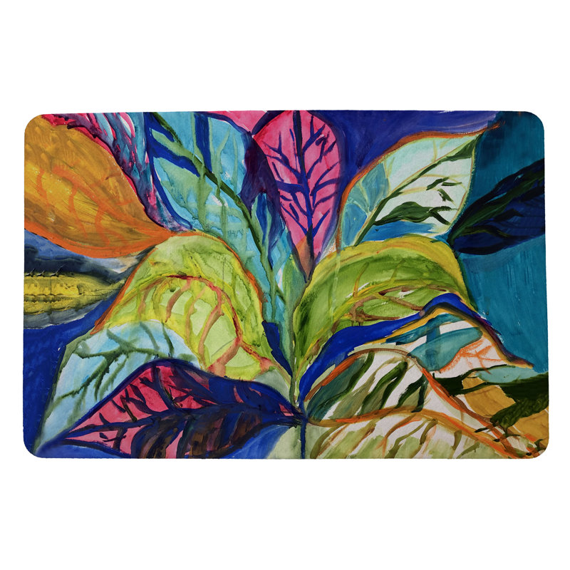 Tapis de porte antidérapant 18 po x 26 po Gavvin Leaves