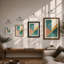 Geometric Balance Mid-Century - Framed Print-2015841451-2015841444