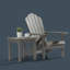 Chaise Adirondack pliante en plastique