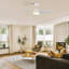 Ventilateur de plafond intelligent 45 po avec télécommande Daisy, ensemble d'éclairage inclus, fonctionne avec l'assistant Google et Amazon Alexa, raccourci Siri
