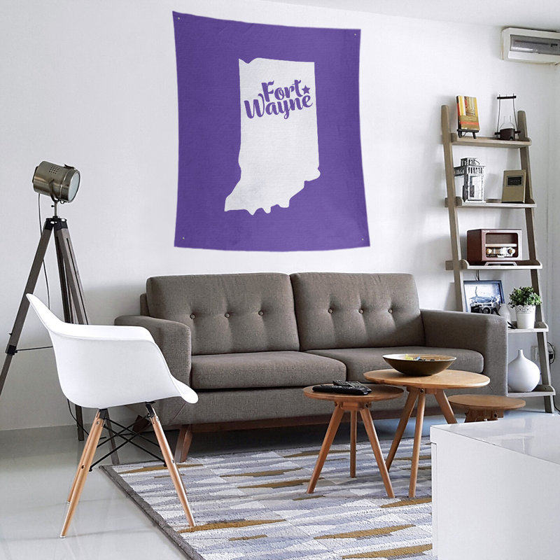 Tapisserie de Fort Wayne, Indiana, H 27,5 po x l 37,5 po, Mauve