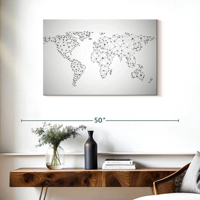 Carte du monde du réseau Aliaz, H 24 po x l 36 po