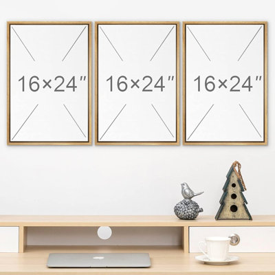 Impression sur toile encadrée neutre minimaliste géométrique boho