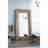 Full Length Rectangle Floor Mirror With Distressed Wood Frame