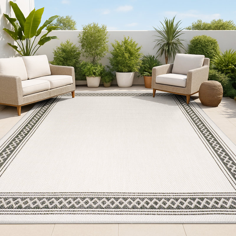 Tapis crème / noir Clap Back Classic, Rectangle 2 pi 11 po x 5 pi
