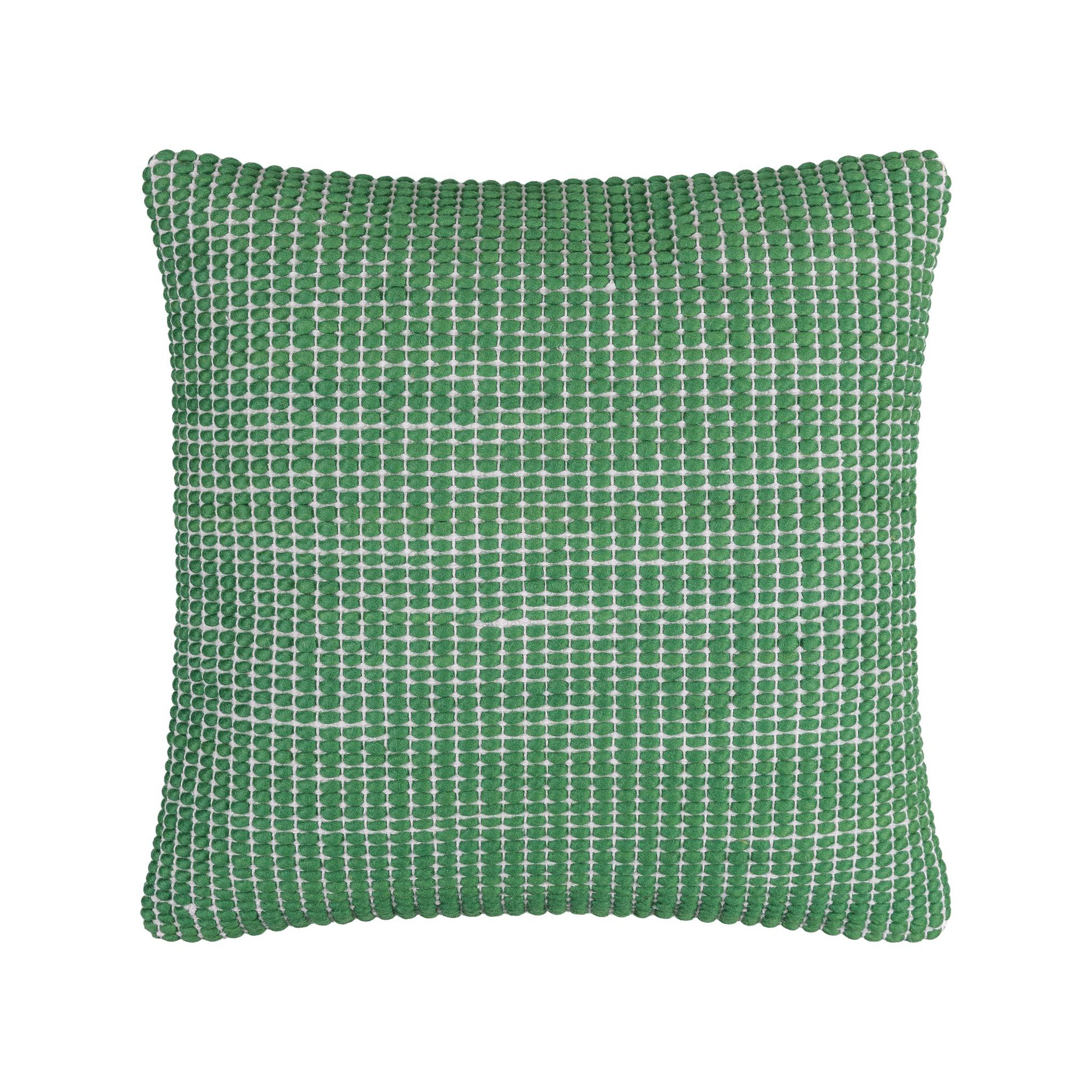 Waverly Wool Throw Pillow, Green, 20" x 20", Polyester/Polyfill