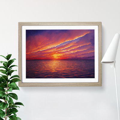 Admirable Sunset Seascape - Framed Print