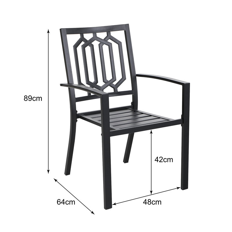 Laprade Stacking Patio Dining Dining Chair with Cushion