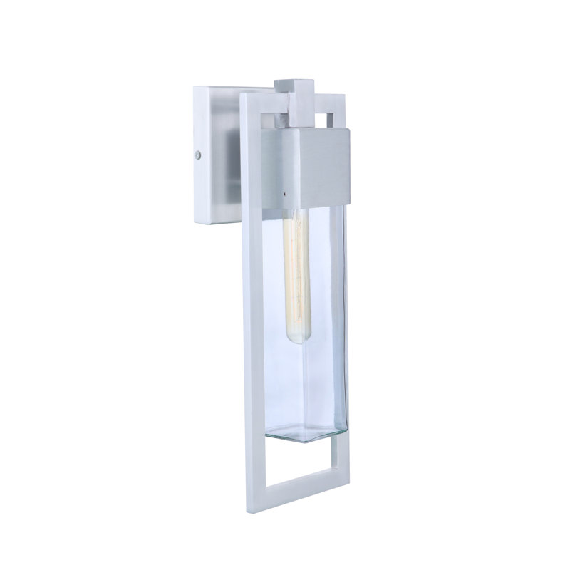 Lanterne murale d'extérieur Pered, Aluminium satiné, H 19,38 po x l 7,5 po x P 5,5 po