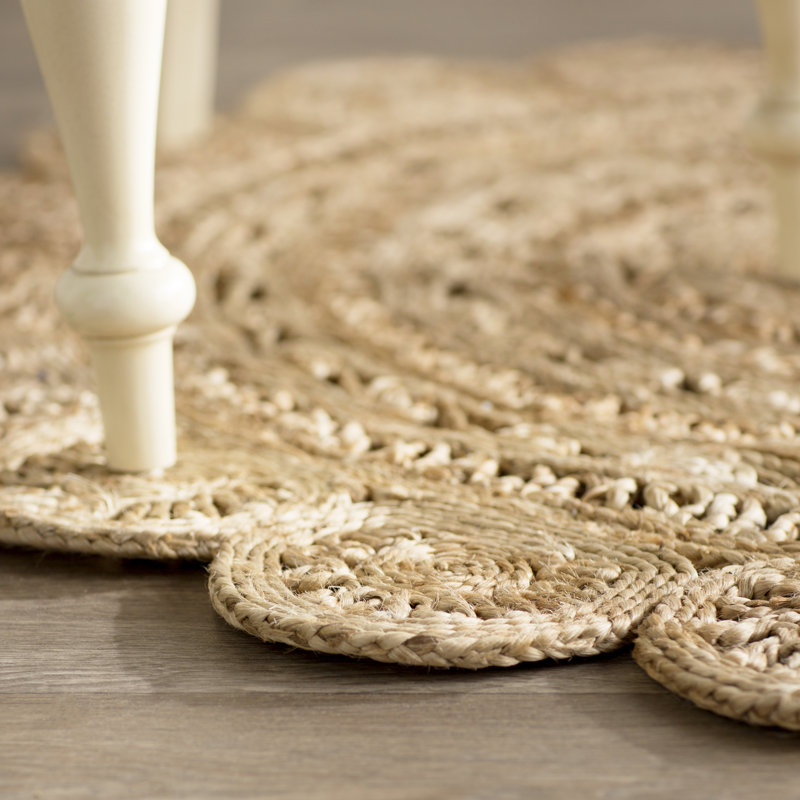 German Hand Braided Indoor Rug, Round 4'