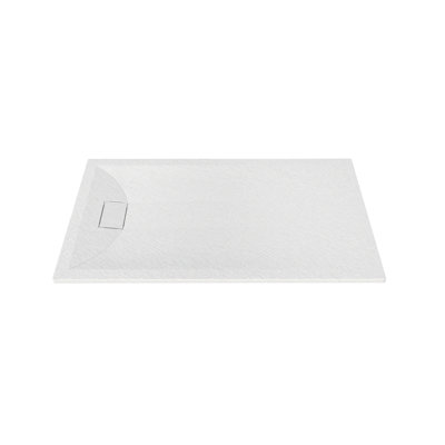60"L x 36"W Curbless SMC Shower Base with Left/Right Drain, Non-Slip Texture and Durable Structural