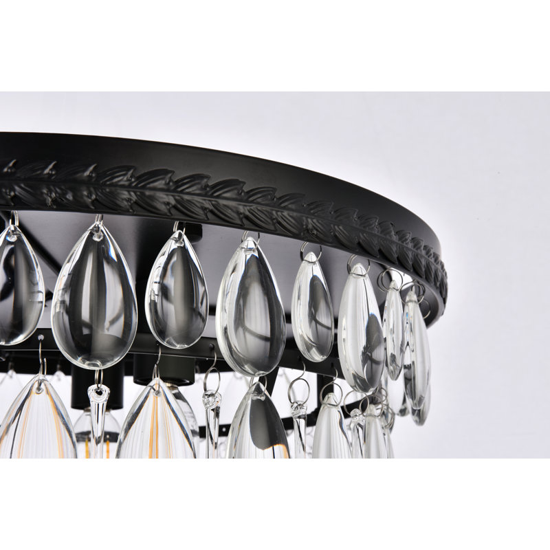 Plafonnier encastré 3 lumières 15 po Beno, Noir