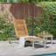 vidaXL Sun Lounger Reclining Oil Natural Outdoor Recliner Adjustable Garden