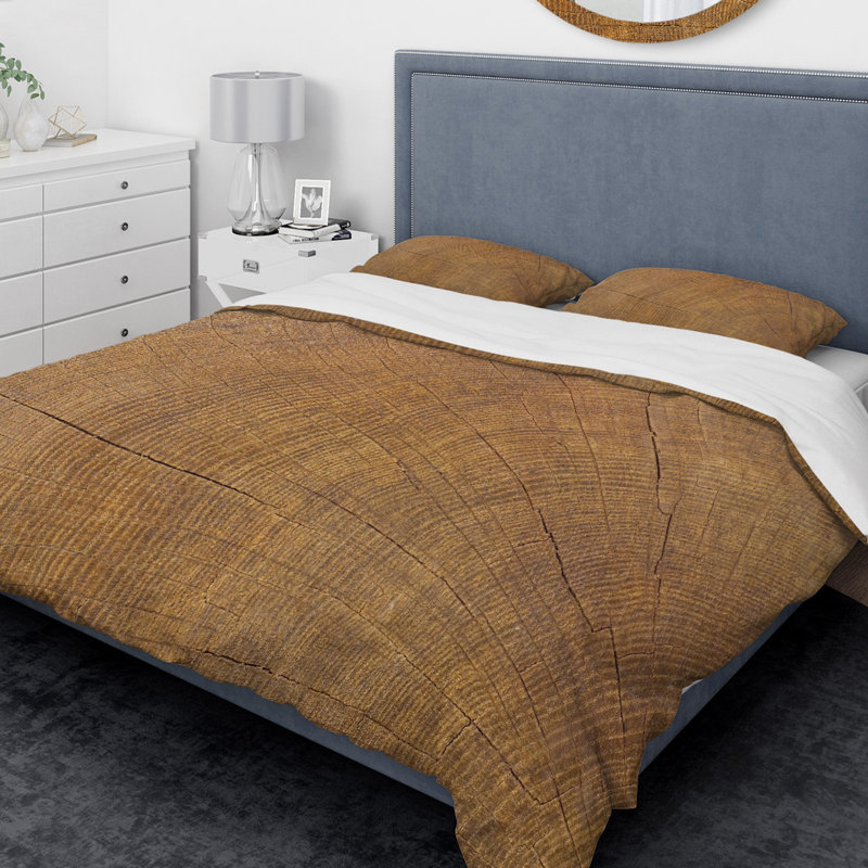 Ensemble de housse de couette annuelle concentrique designart ring, Housse simple + 1 taie décorative