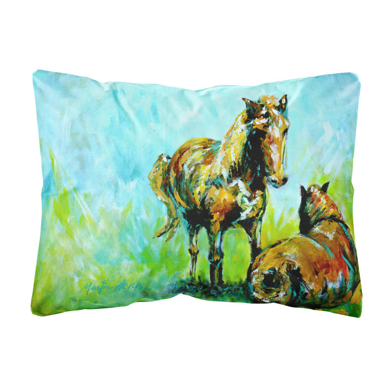 Coussin intérieur/extérieur rectangulaire cheval