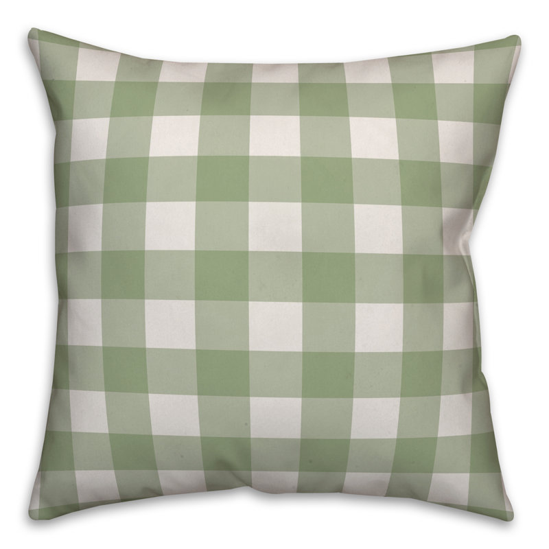  Gingham Square Throw Pillow
