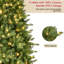 Arbre de Noël complet en PVC pré-éclairé, lumières DEL et base en métal-2022373178