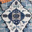 Tapis bleu-vert / ivoire Evanoff 261-1093982134