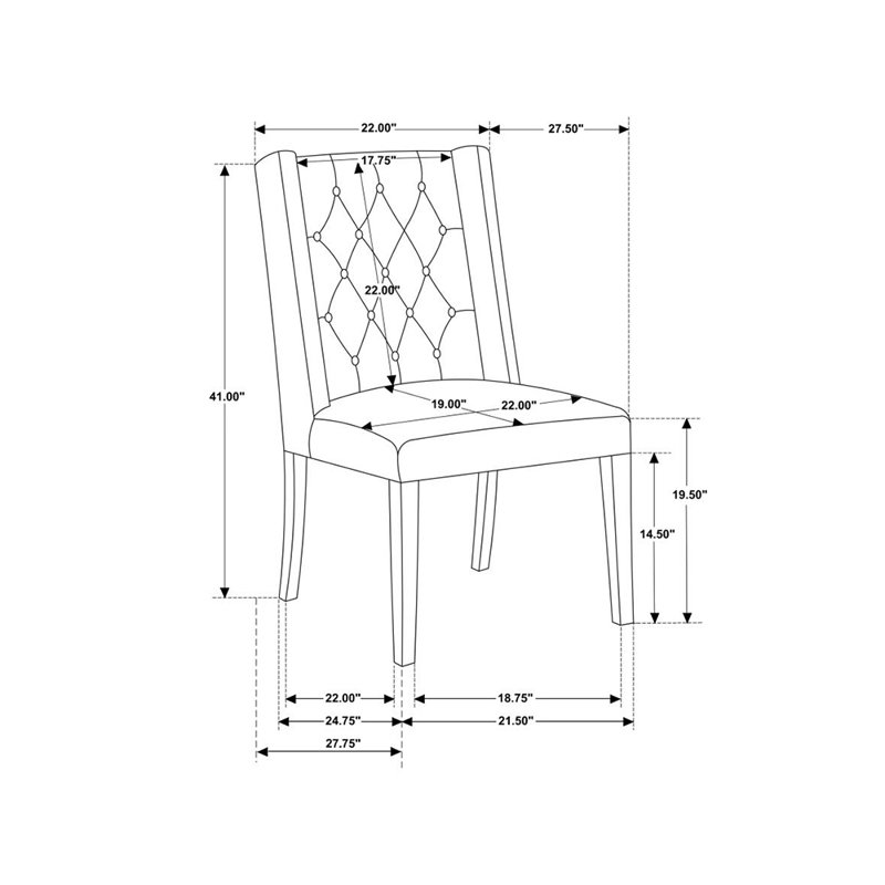 Inverness 19.5'' H Tufted Linen Upholstered Dining Chair