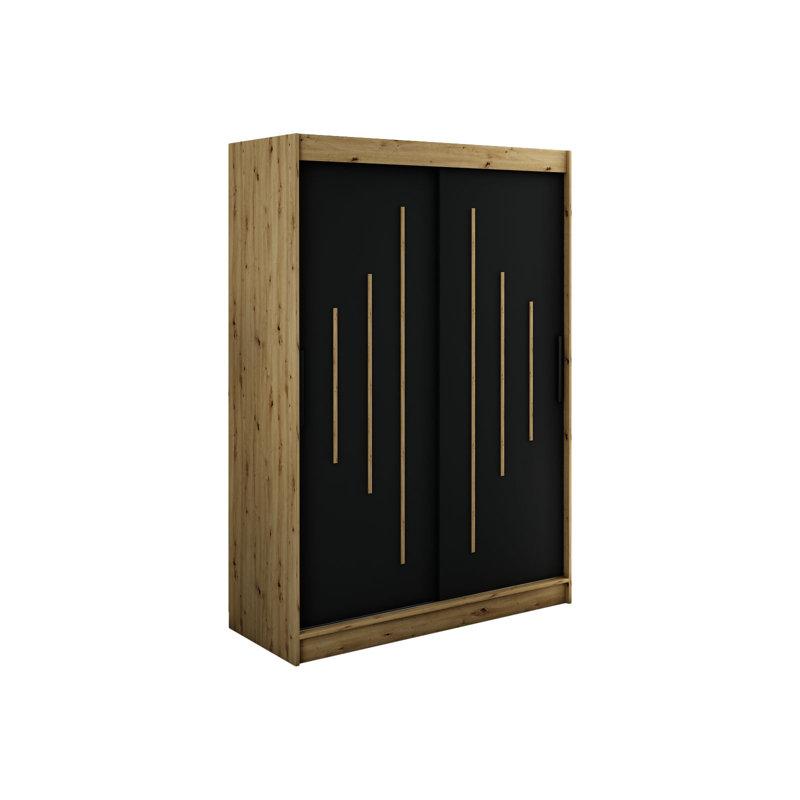 Leopardus 2 Door Manufactured Wood Wardrobe, 150 cm