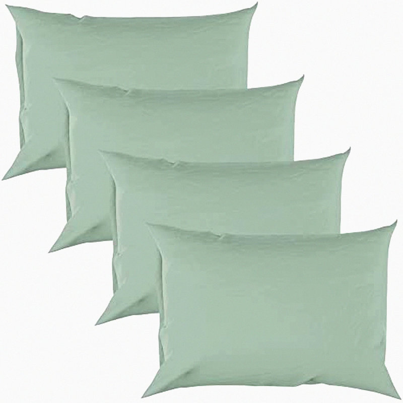 CoolMax Pillowcase Set - Ultra Soft Cooling Pillow Cases - Breathable Viscose Fabric - Queen Size 20x30 - Sage Green - 4 Piece Envelope Pocket