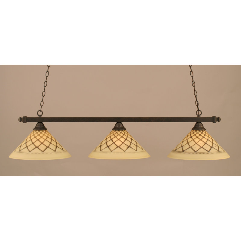 Brinker 3 - Light Kitchen Island Pendant, Dark Granite