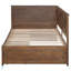 Lit de jour simple en bois avec 2 tiroirs et garde-corps rustique-777679355