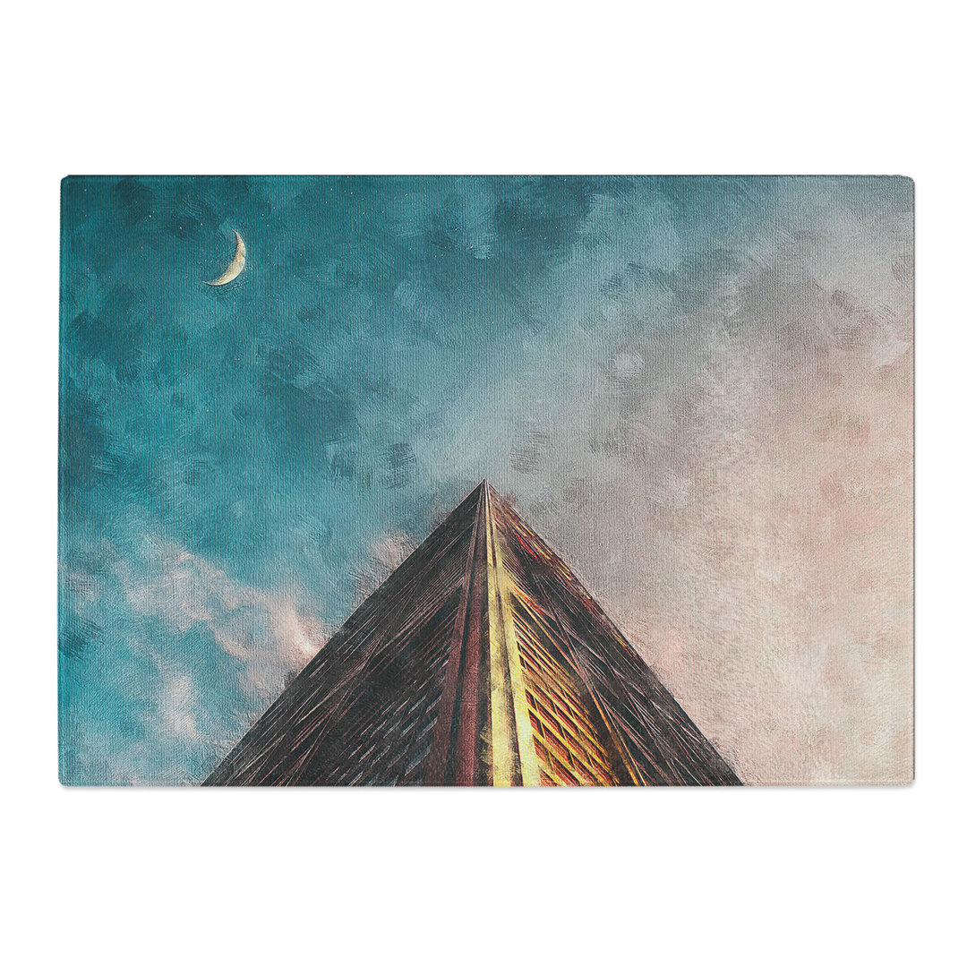 Tempered Glass Moon Above the Architecture Chopping Board